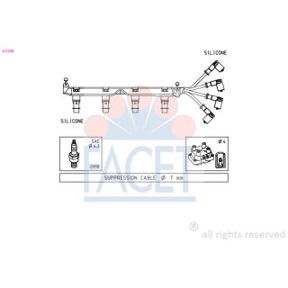 Uždegimo laido komplektas FACET 4.7049