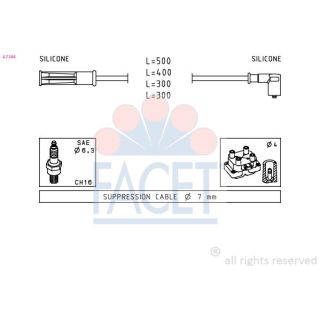 Uždegimo laido komplektas FACET 4.7244