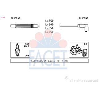 Uždegimo laido komplektas FACET 4.7246