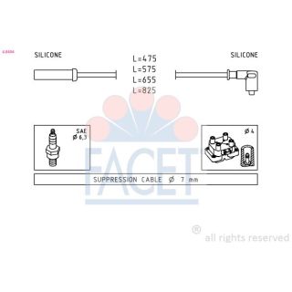 Uždegimo laido komplektas FACET 4.8494