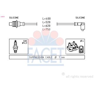 Uždegimo laido komplektas FACET 4.8674