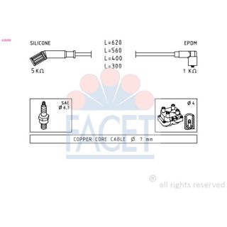 Uždegimo laido komplektas FACET 4.8694