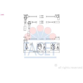Uždegimo laido komplektas FACET 4.8802