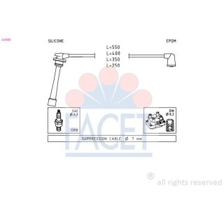 Uždegimo laido komplektas FACET 4.9385