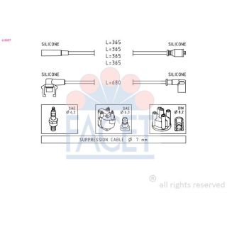 Uždegimo laido komplektas FACET 4.9497