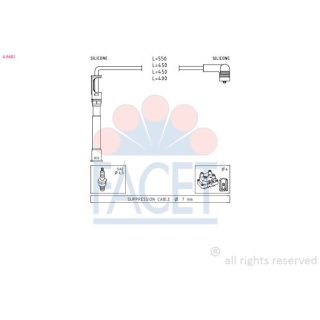 Uždegimo laido komplektas FACET 4.9681