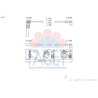 Uždegimo laido komplektas FACET 4.9888