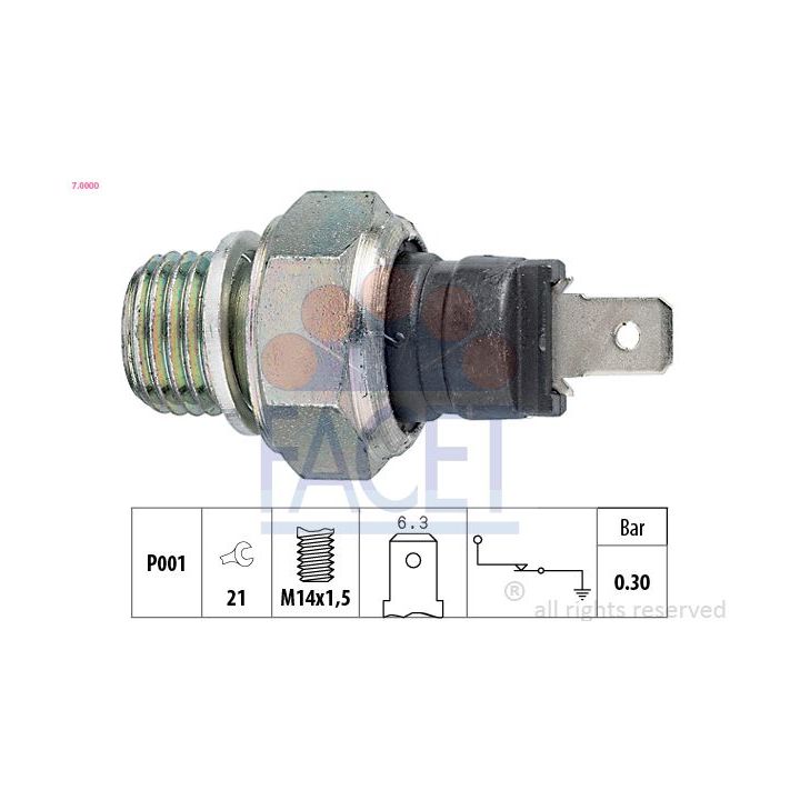Alyvos slėgio jungiklis FACET 7.0000