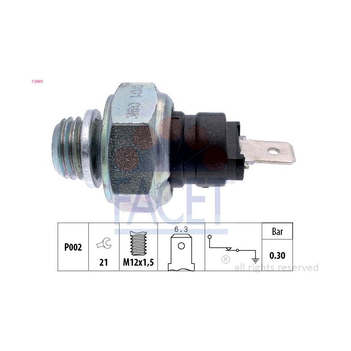 Alyvos slėgio jungiklis FACET 7.0001