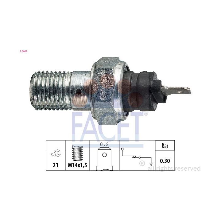 Alyvos slėgio jungiklis FACET 7.0003