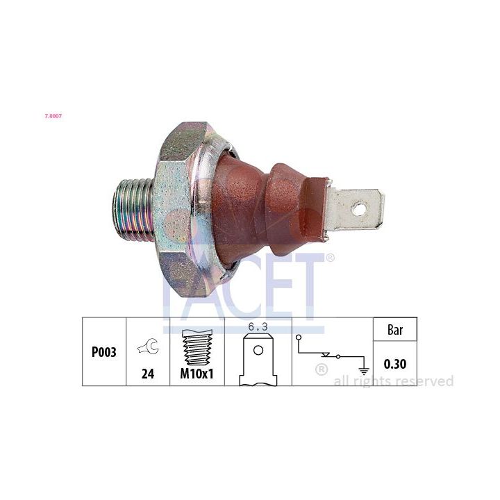 Alyvos slėgio jungiklis FACET 7.0007