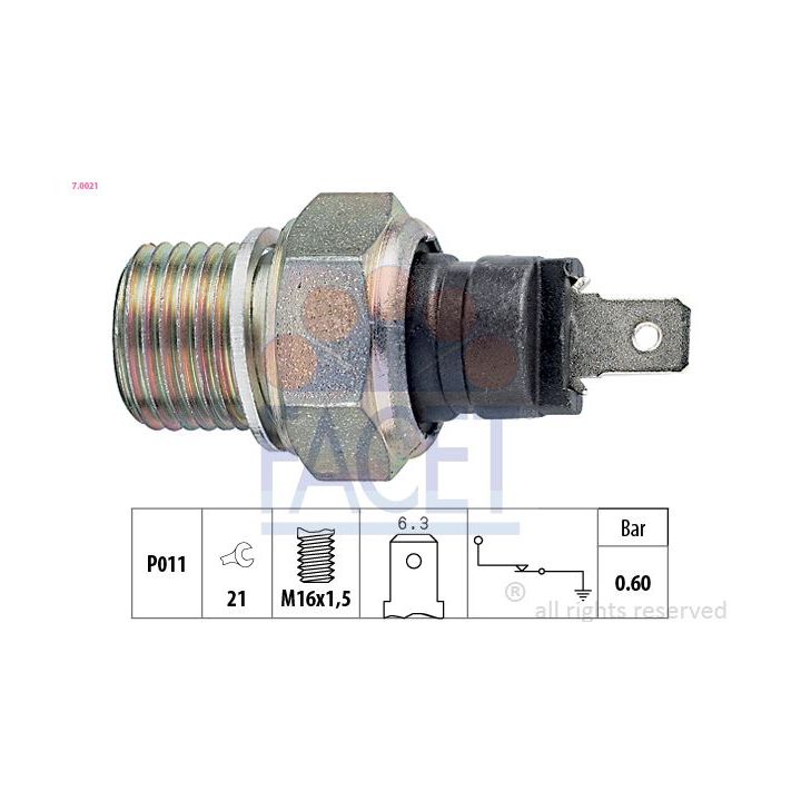 Alyvos slėgio jungiklis FACET 7.0021