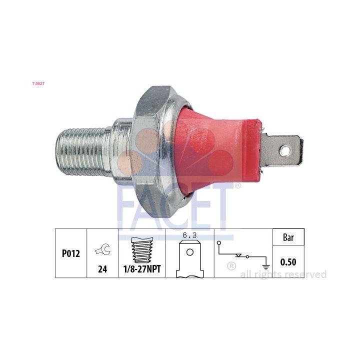 Alyvos slėgio jungiklis FACET 7.0027