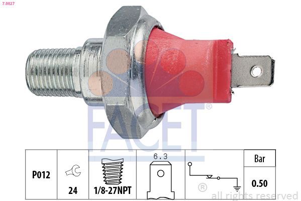 Alyvos slėgio jungiklis FACET 7.0027