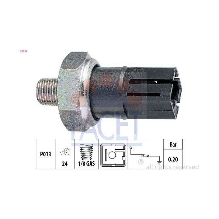 Alyvos slėgio jungiklis FACET 7.0042