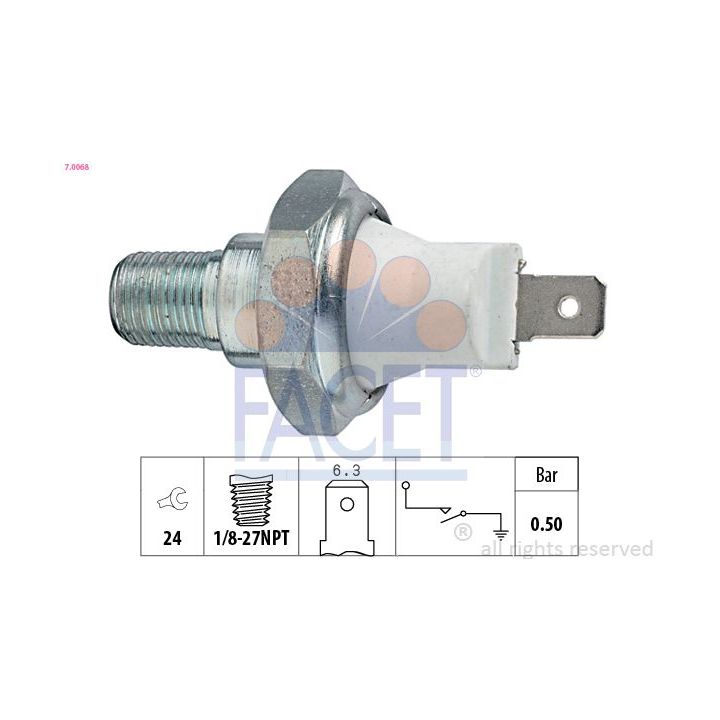Alyvos slėgio jungiklis FACET 7.0068
