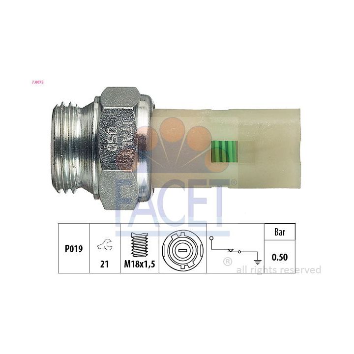 Alyvos slėgio jungiklis FACET 7.0075
