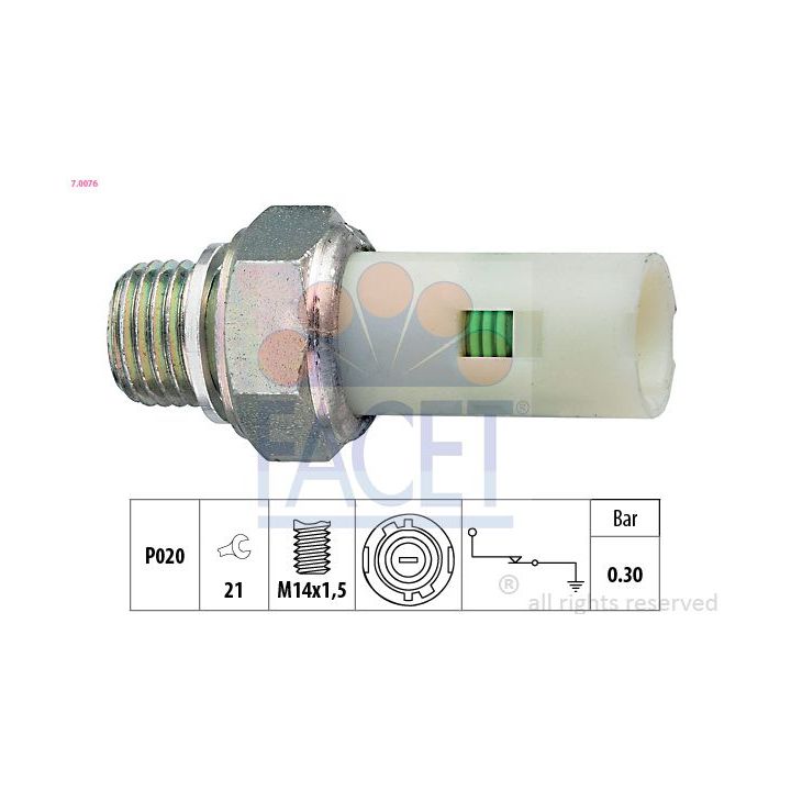 Alyvos slėgio jungiklis FACET 7.0076