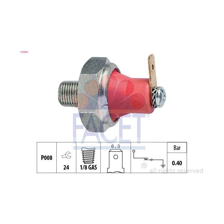 Alyvos slėgio jungiklis FACET 7.0094