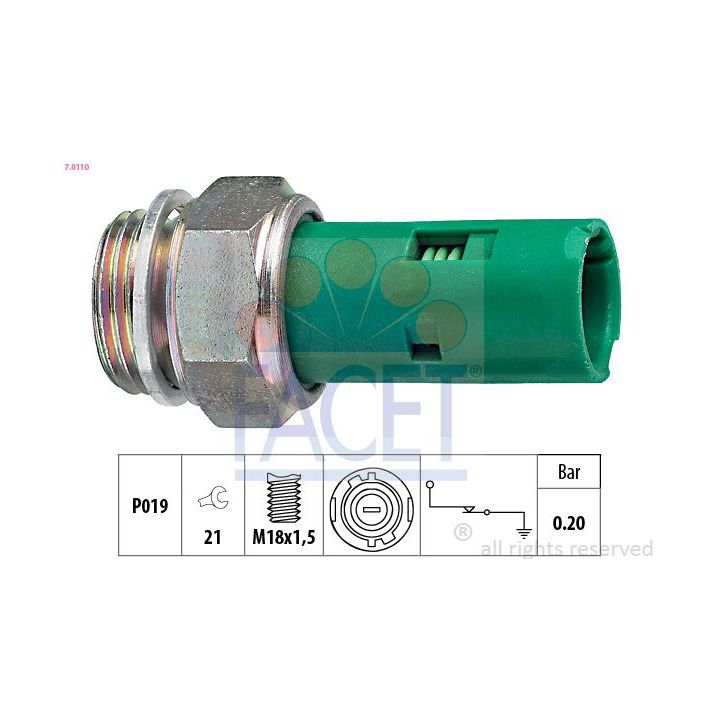 Alyvos slėgio jungiklis FACET 7.0110