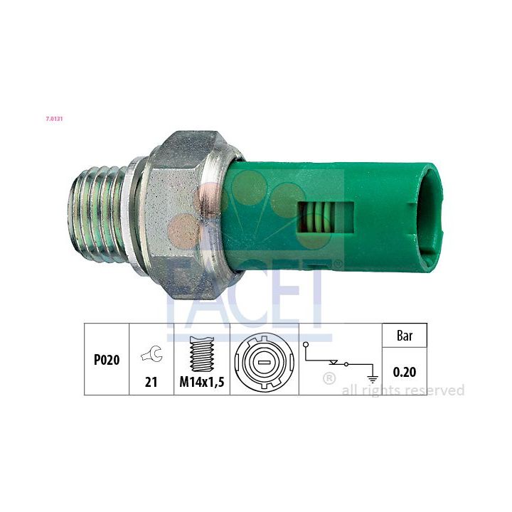 Alyvos slėgio jungiklis FACET 7.0131