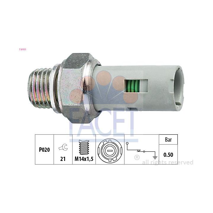 Alyvos slėgio jungiklis FACET 7.0151