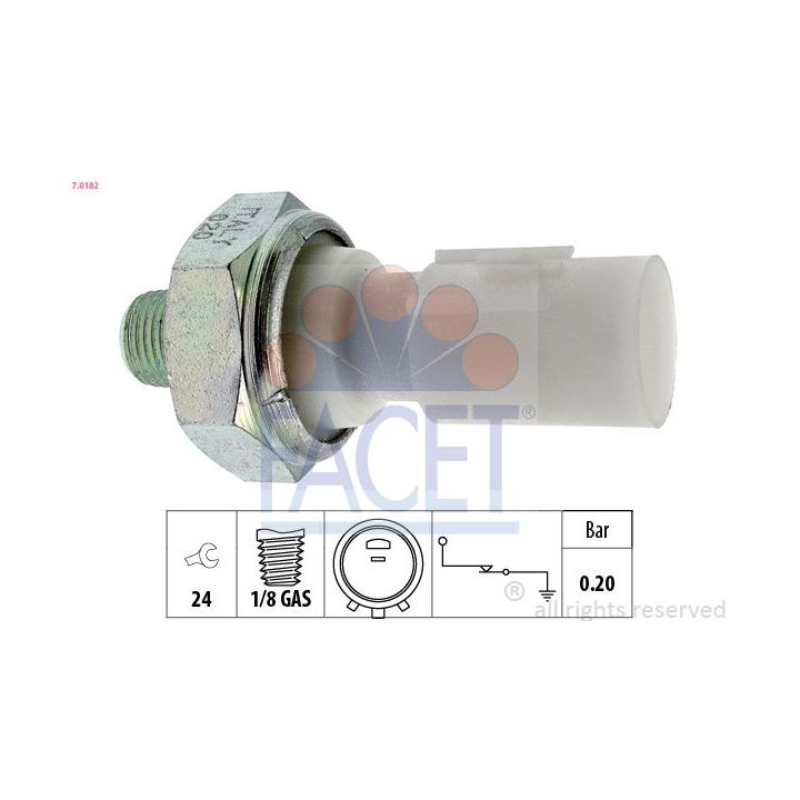Alyvos slėgio jungiklis FACET 7.0182