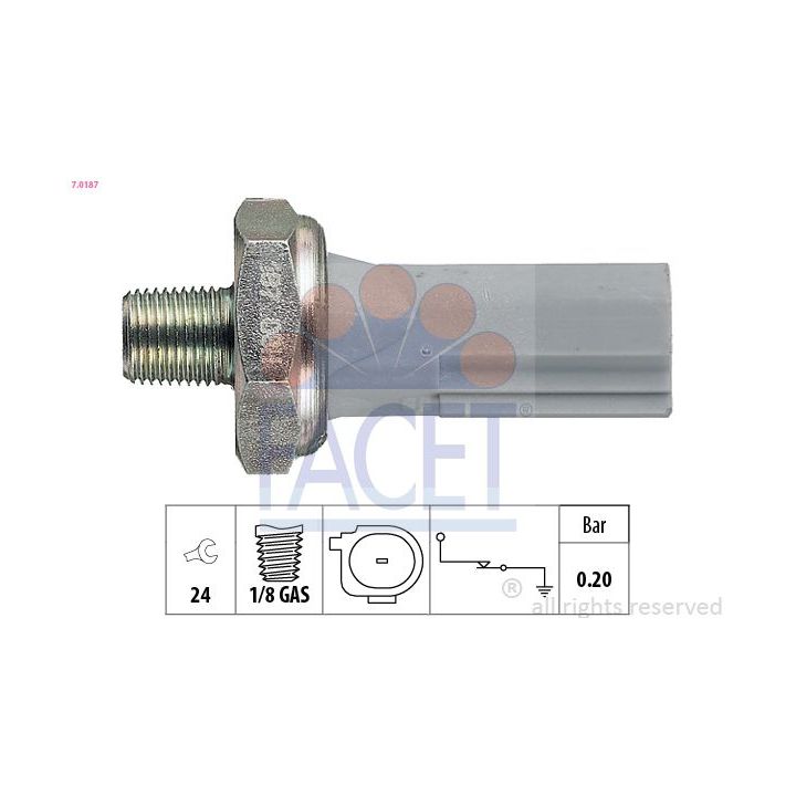 Alyvos slėgio jungiklis FACET 7.0187