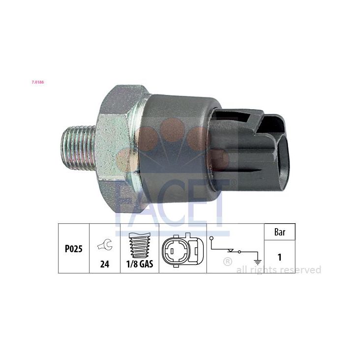 Alyvos slėgio jungiklis FACET 7.0188