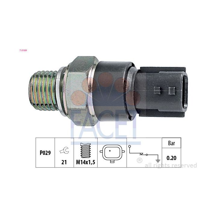 Alyvos slėgio jungiklis FACET 7.0189