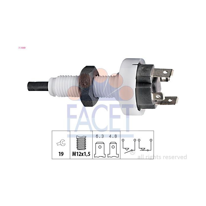 Stabdžių žibinto jungiklis FACET 7.1049
