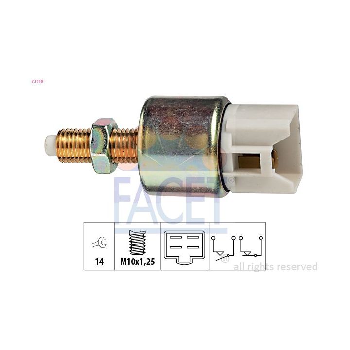 Stabdžių žibinto jungiklis FACET 7.1119
