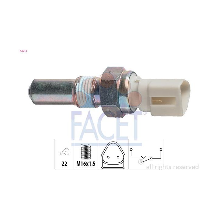 Jungiklis, atbulinės eigos žibintas FACET 7.6212