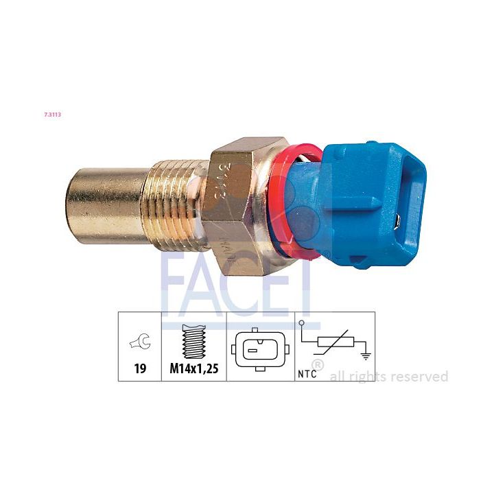 Siuntimo blokas, alyvos temperatūra FACET 7.3113