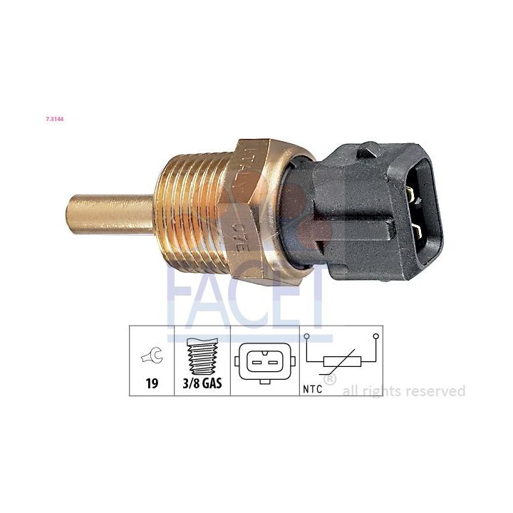Siuntimo blokas, alyvos temperatūra FACET 7.3144