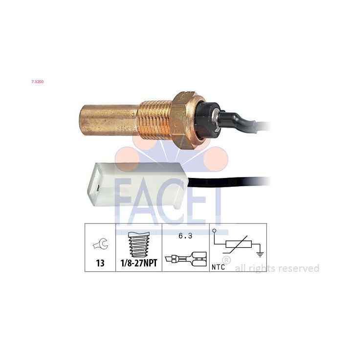 Siuntimo blokas, alyvos temperatūra FACET 7.3250