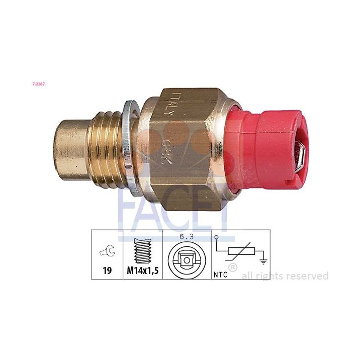 Siuntimo blokas, alyvos temperatūra FACET 7.3267