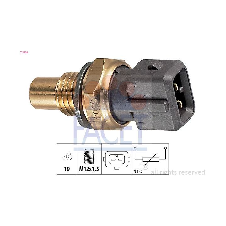 Siuntimo blokas, alyvos temperatūra FACET 7.3306