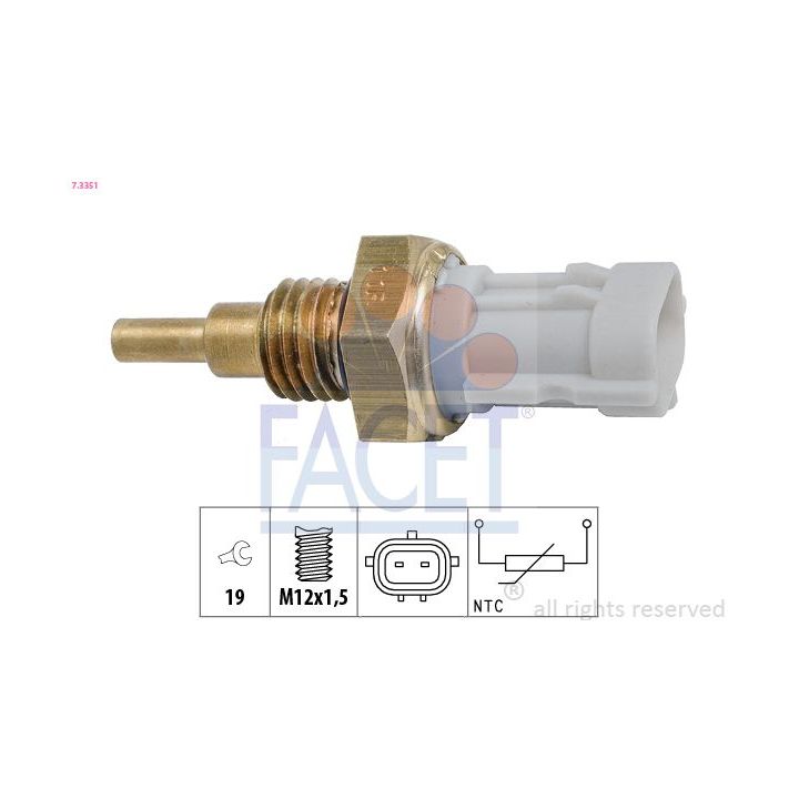Siuntimo blokas, alyvos temperatūra FACET 7.3351