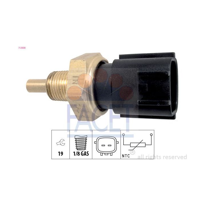 Siuntimo blokas, alyvos temperatūra FACET 7.3358