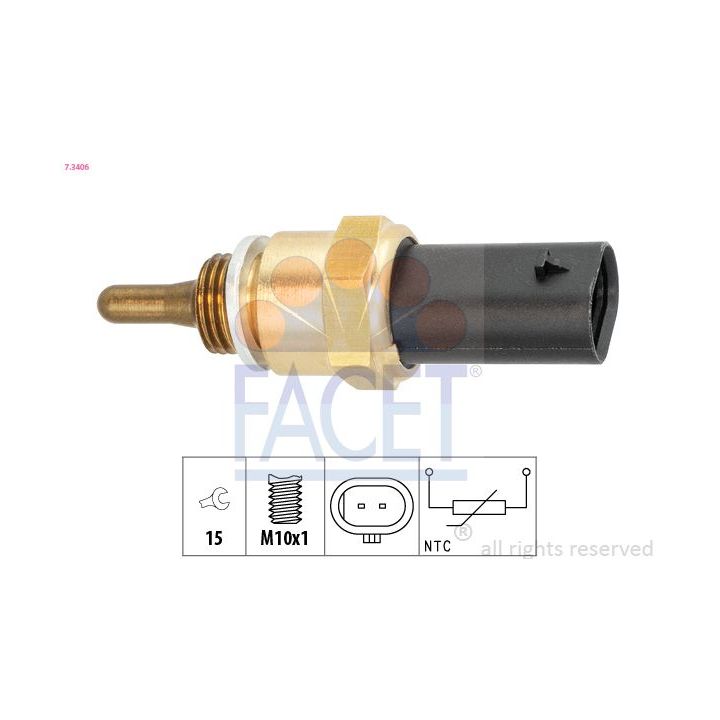 Siuntimo blokas, alyvos temperatūra FACET 7.3406