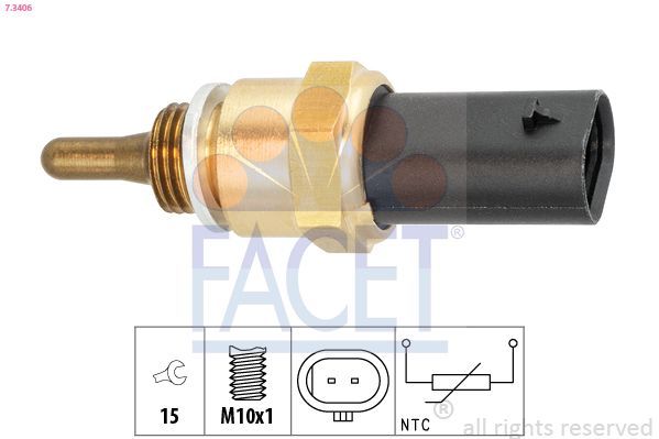 Siuntimo blokas, alyvos temperatūra FACET 7.3406