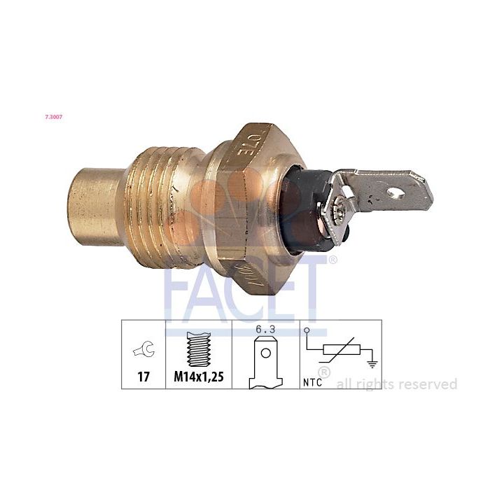 Siuntimo blokas, aušinimo skysčio temperatūra FACET 7.3007