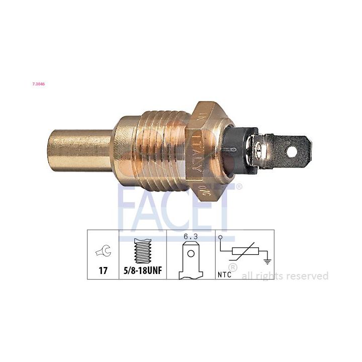 Siuntimo blokas, aušinimo skysčio temperatūra FACET 7.3046