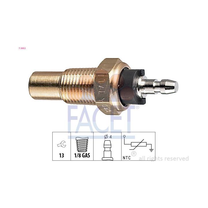 Siuntimo blokas, aušinimo skysčio temperatūra FACET 7.3052