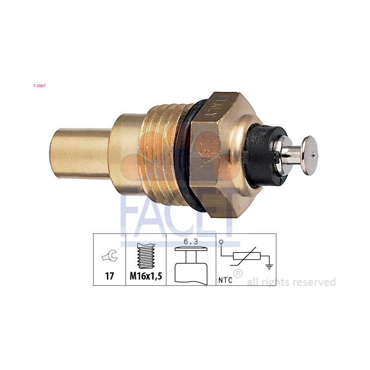 Siuntimo blokas, aušinimo skysčio temperatūra FACET 7.3067