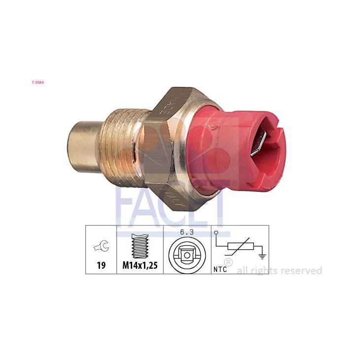 Siuntimo blokas, aušinimo skysčio temperatūra FACET 7.3084