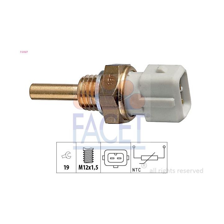 Siuntimo blokas, aušinimo skysčio temperatūra FACET 7.3127
