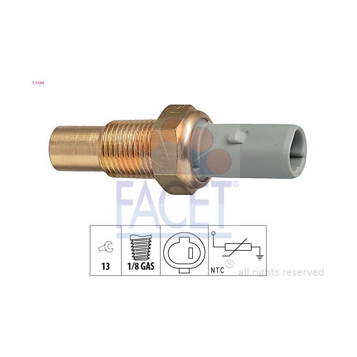 Siuntimo blokas, aušinimo skysčio temperatūra FACET 7.3184