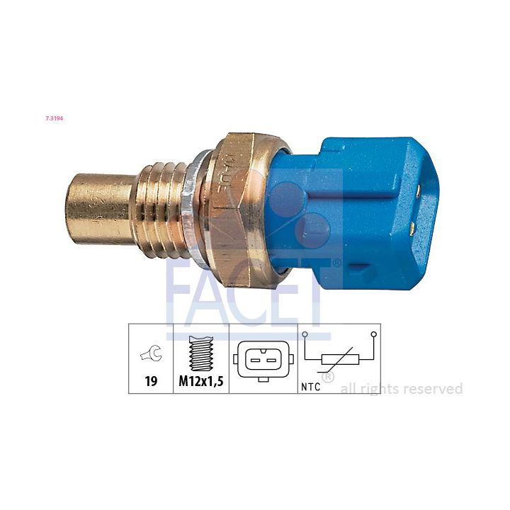 Siuntimo blokas, aušinimo skysčio temperatūra FACET 7.3194